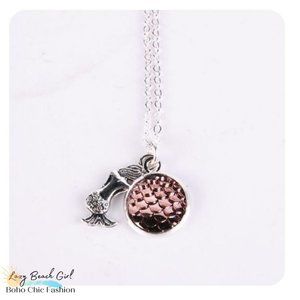 Beautiful Mermaid Necklace - Rose